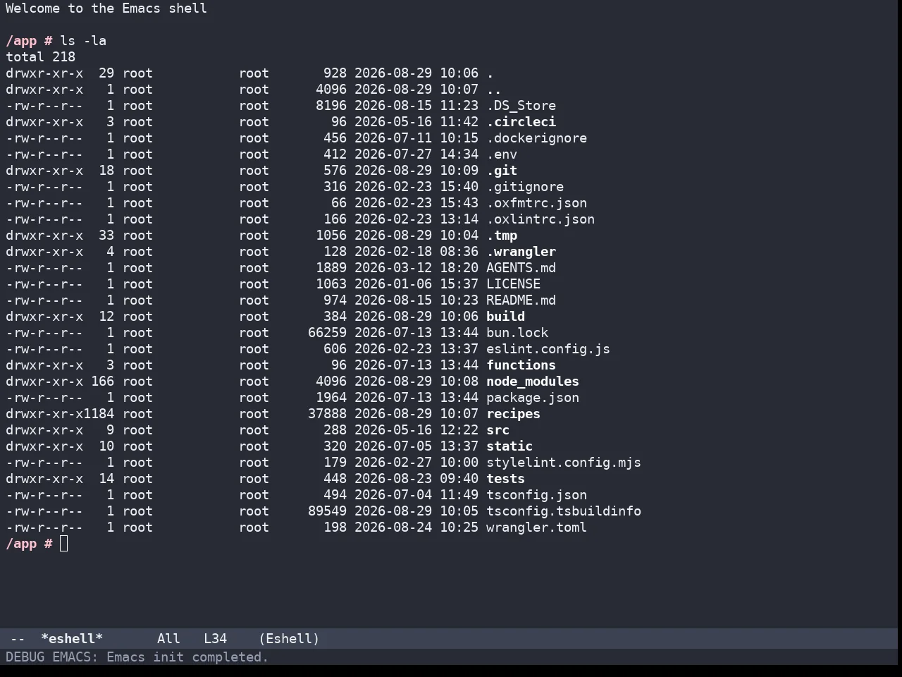 Bespoke Dark Theme in eshell