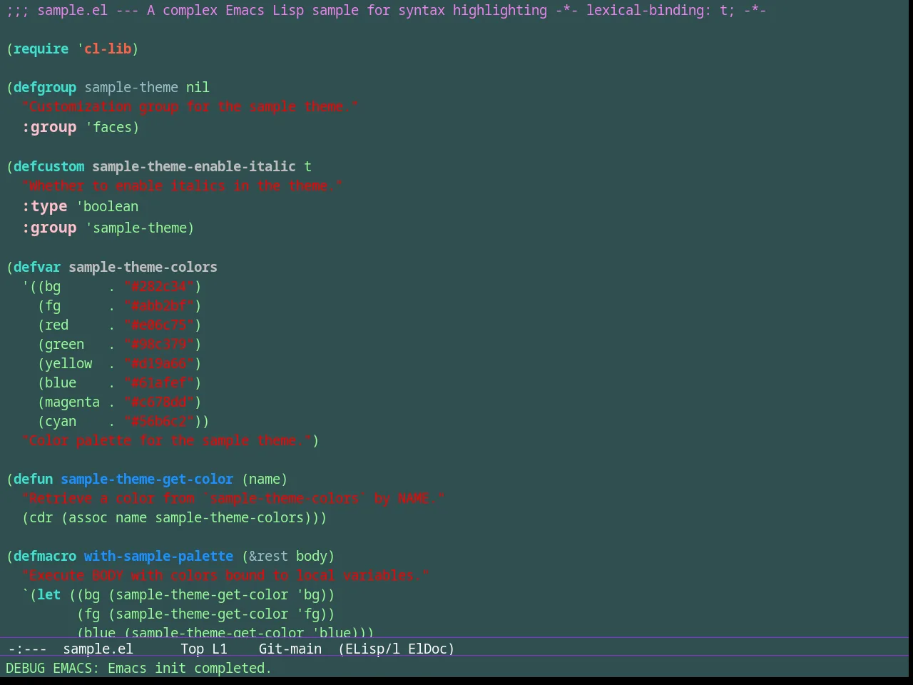 Bharadwaj Slate Theme in emacs-lisp-mode