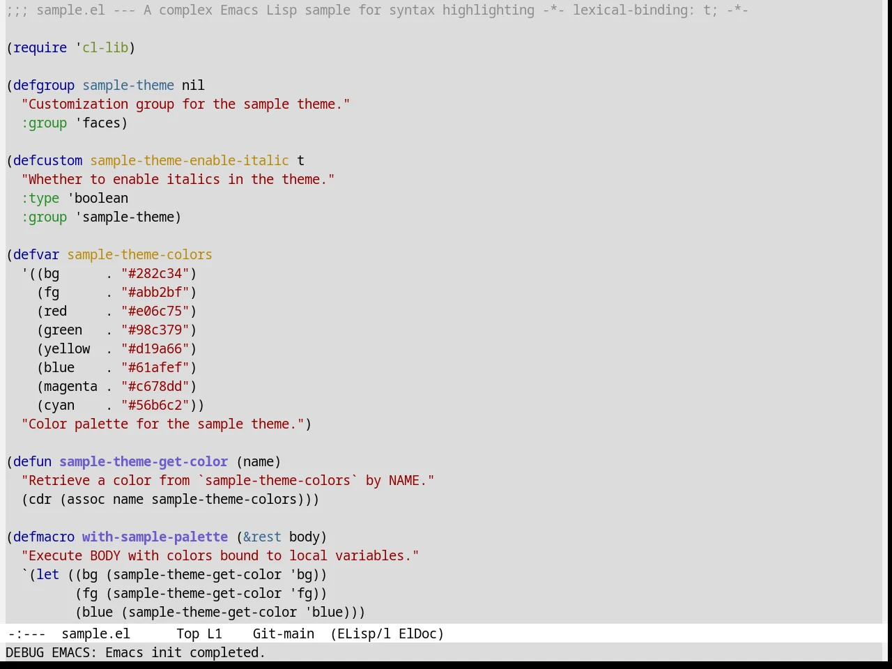 Bharadwaj Theme in emacs-lisp-mode