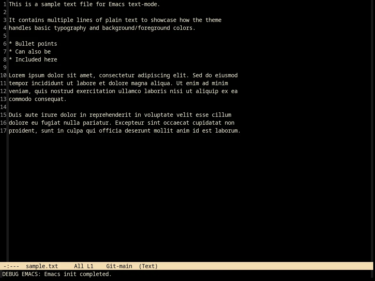 Billw Theme in text-mode