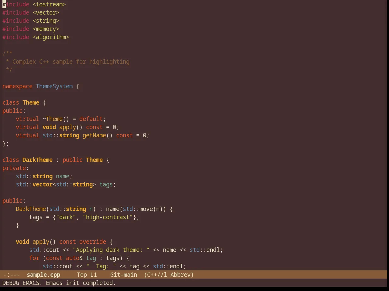 Birds of Paradise Plus Theme in c++-mode