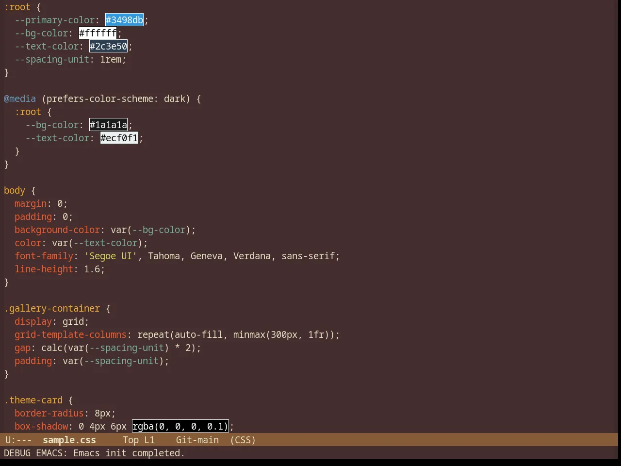 Birds of Paradise Plus Theme in css-mode