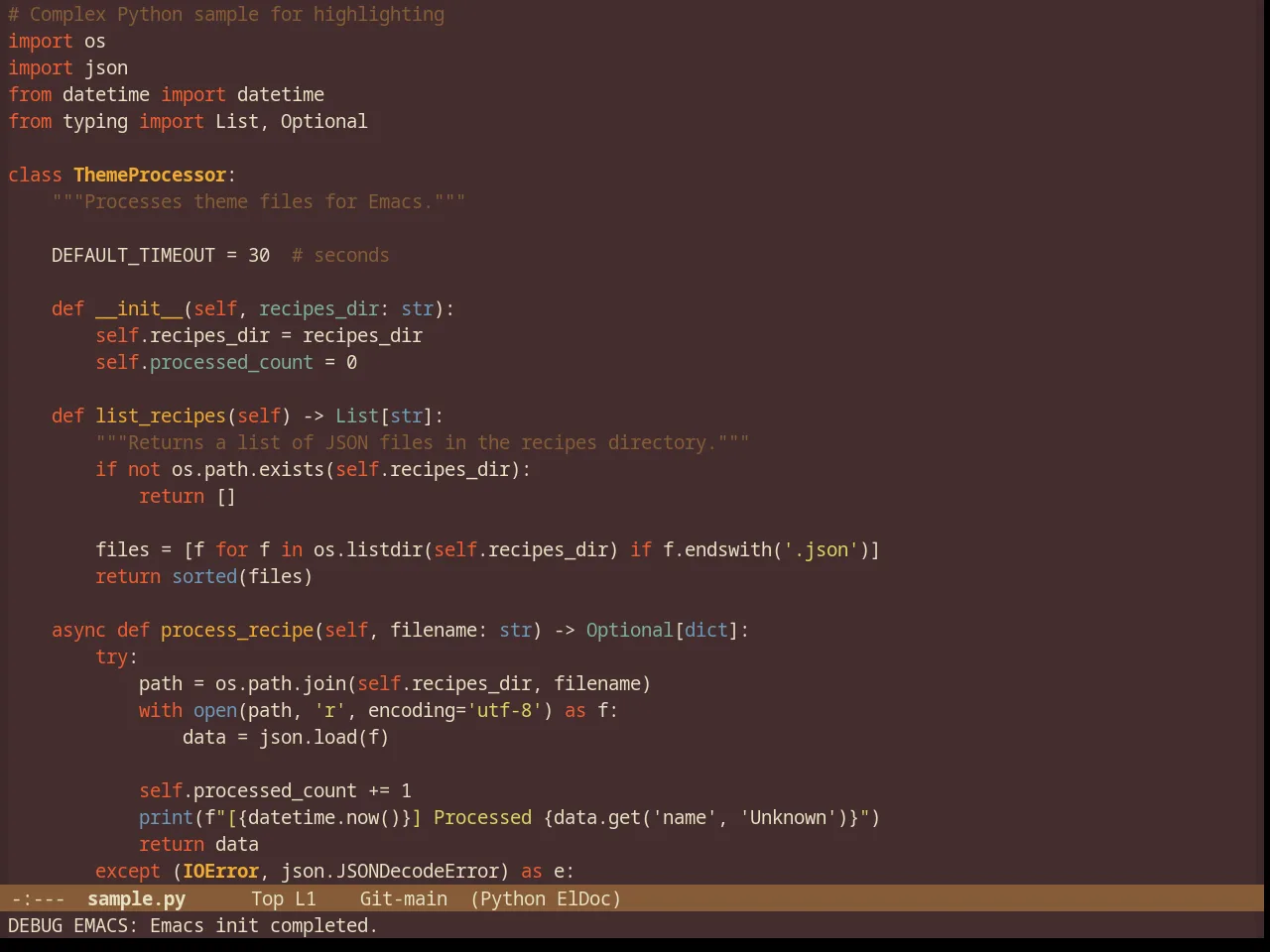Birds of Paradise Plus Theme in python-mode