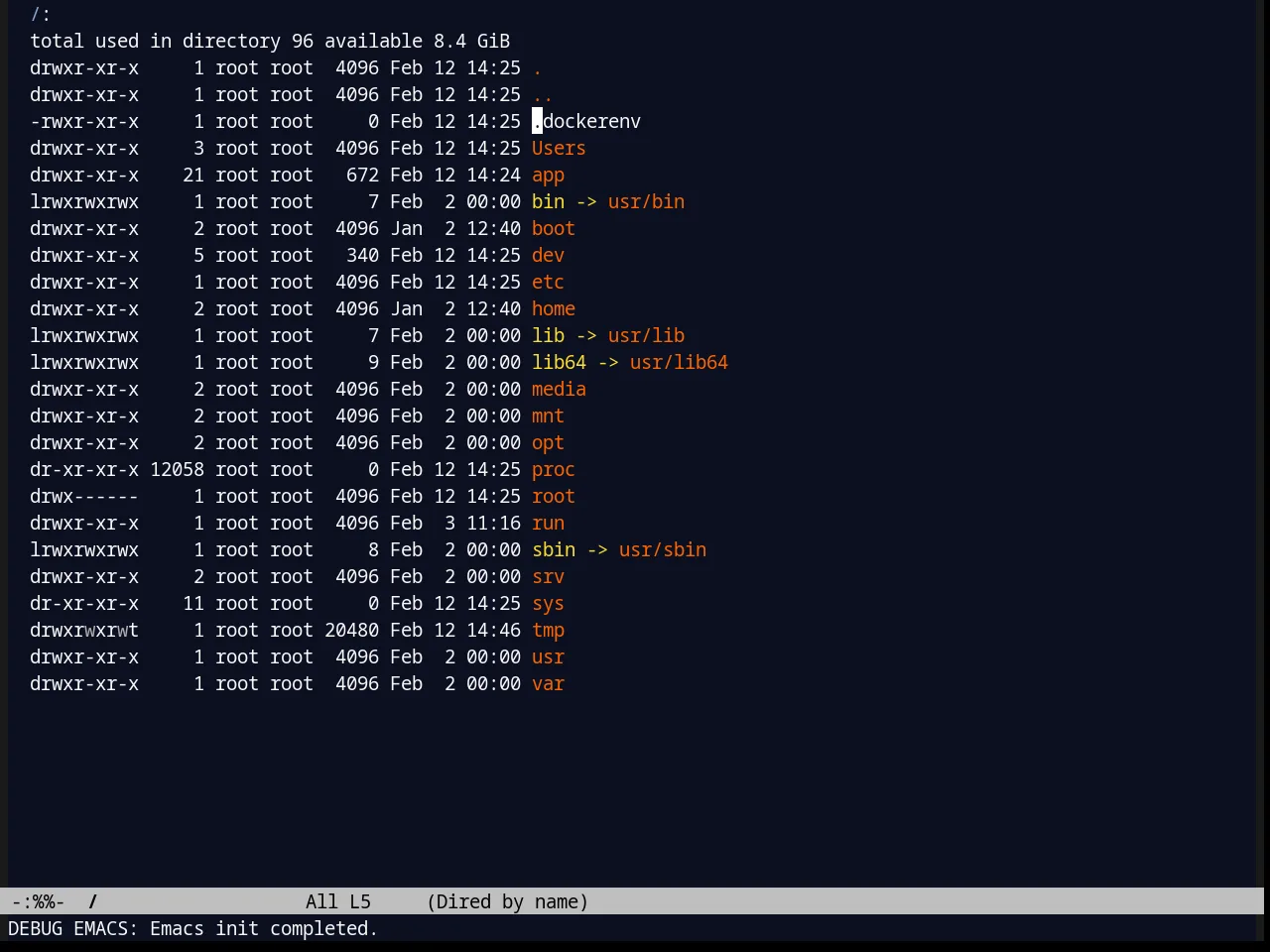 Blackboard Theme in dired
