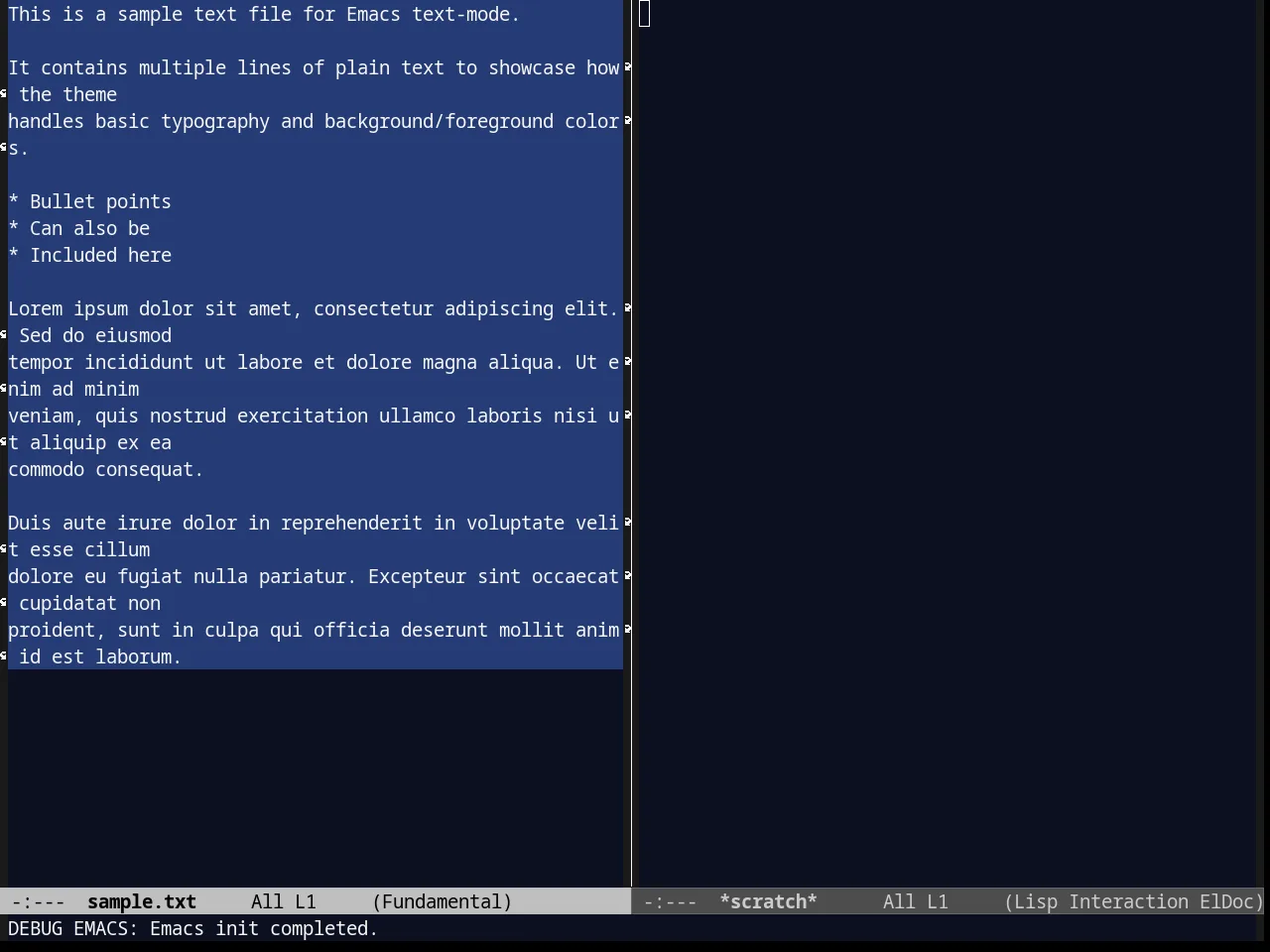 Blackboard Theme in fundamental-mode