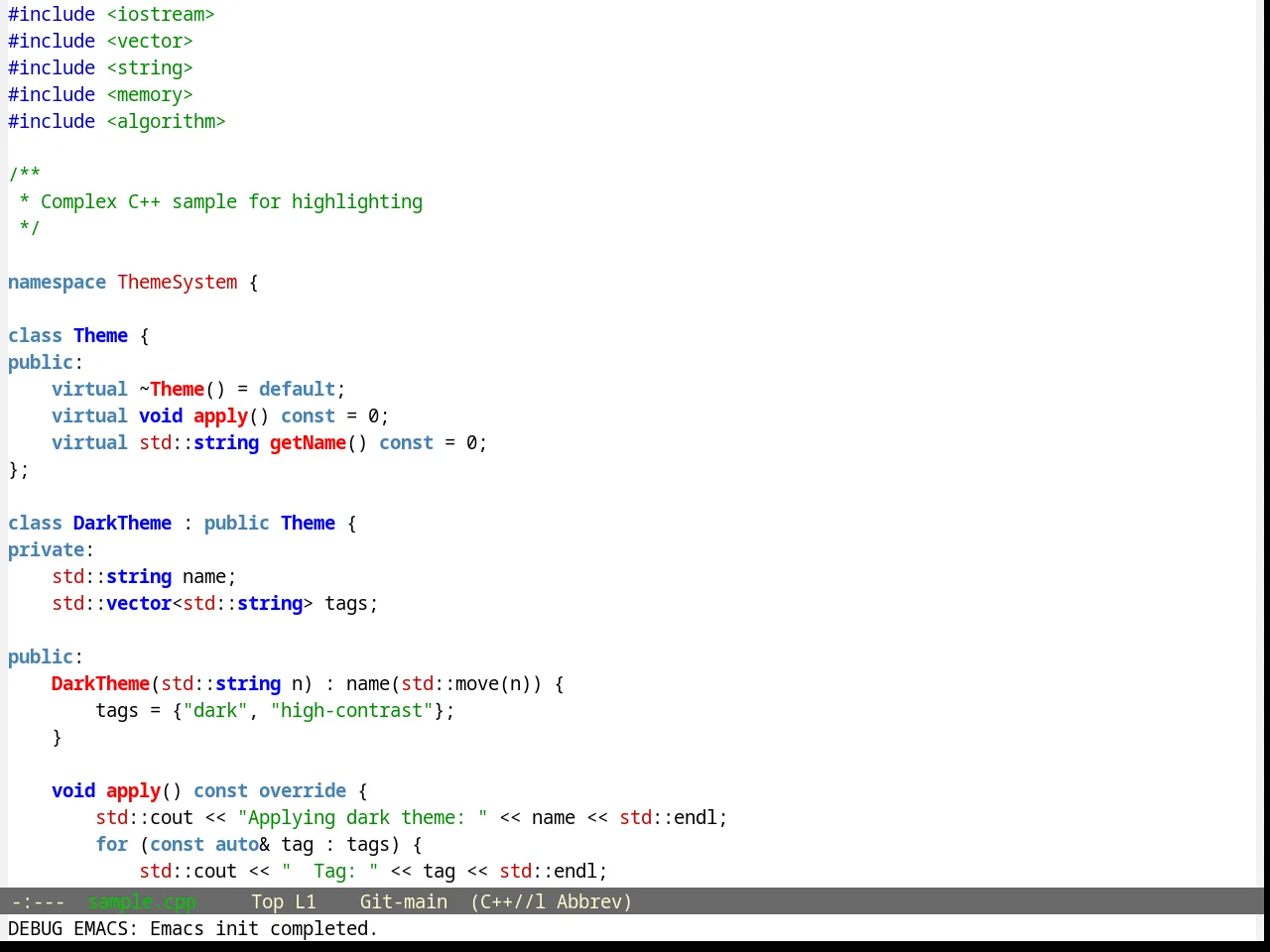 Blippblopp Theme in c++-mode