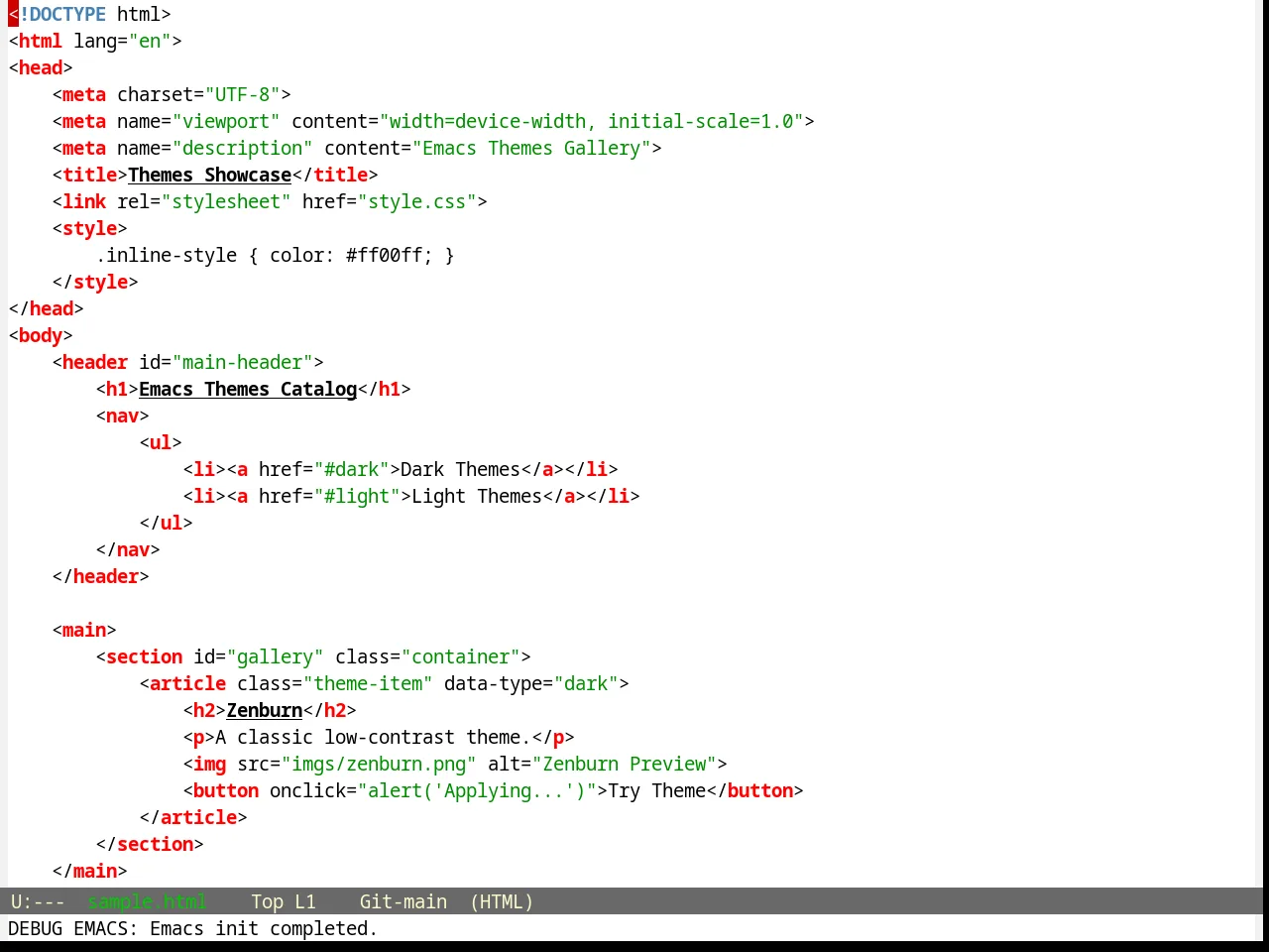 Blippblopp Theme in html-mode