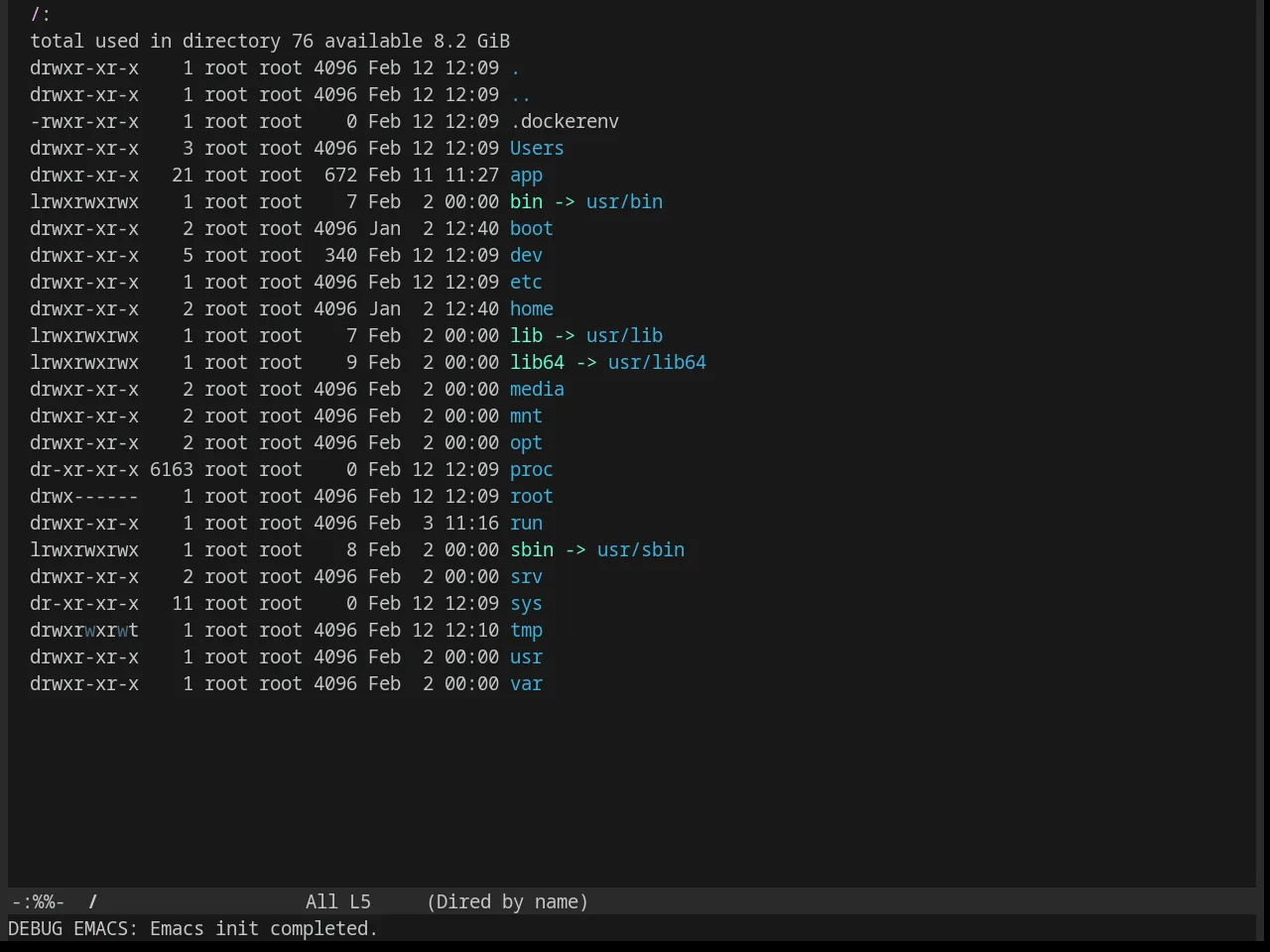 Bliss Theme in dired
