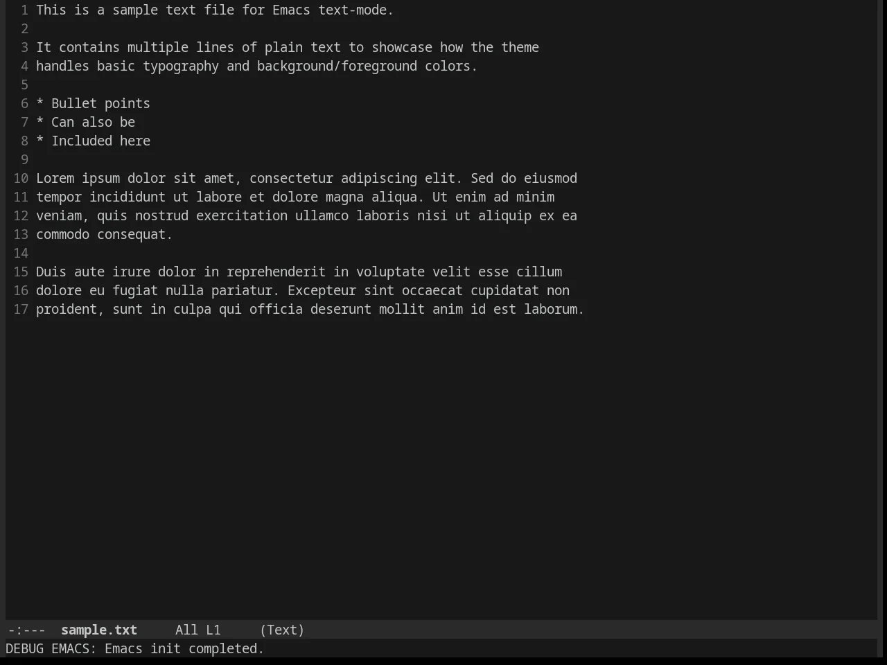 Bliss Theme in text-mode