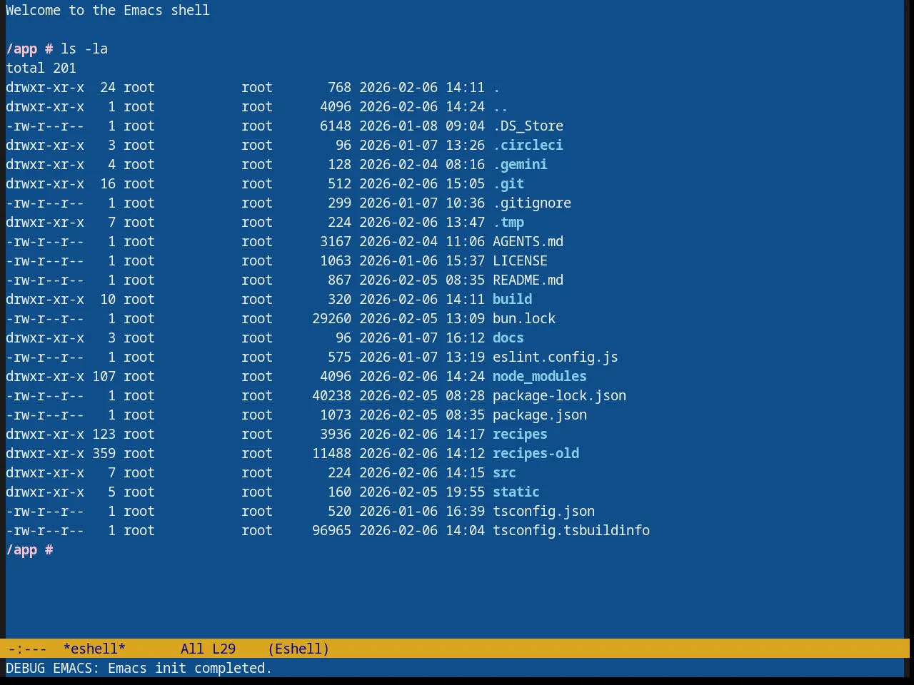 Blue Mood Theme in eshell