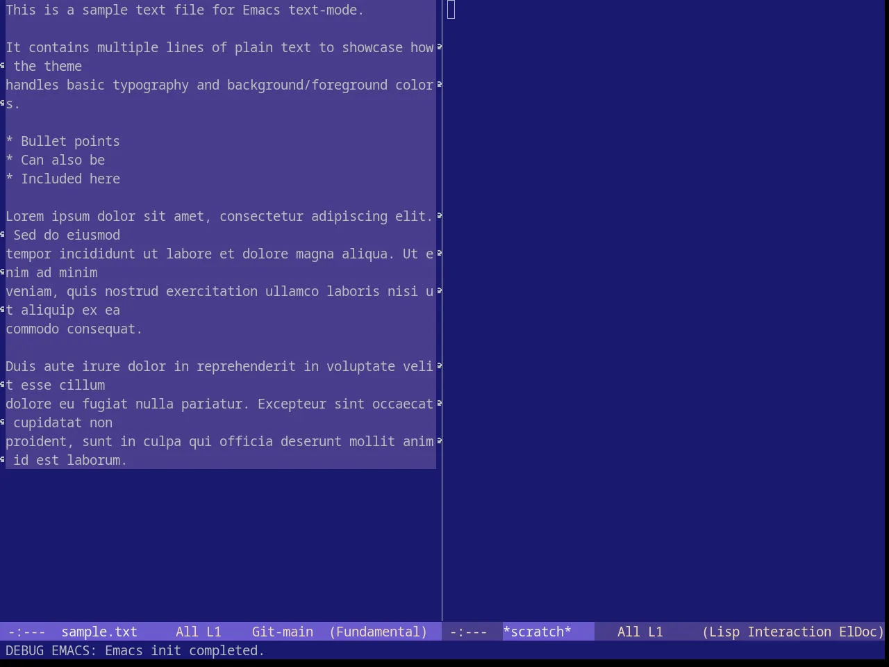 Blue Sea Theme in fundamental-mode