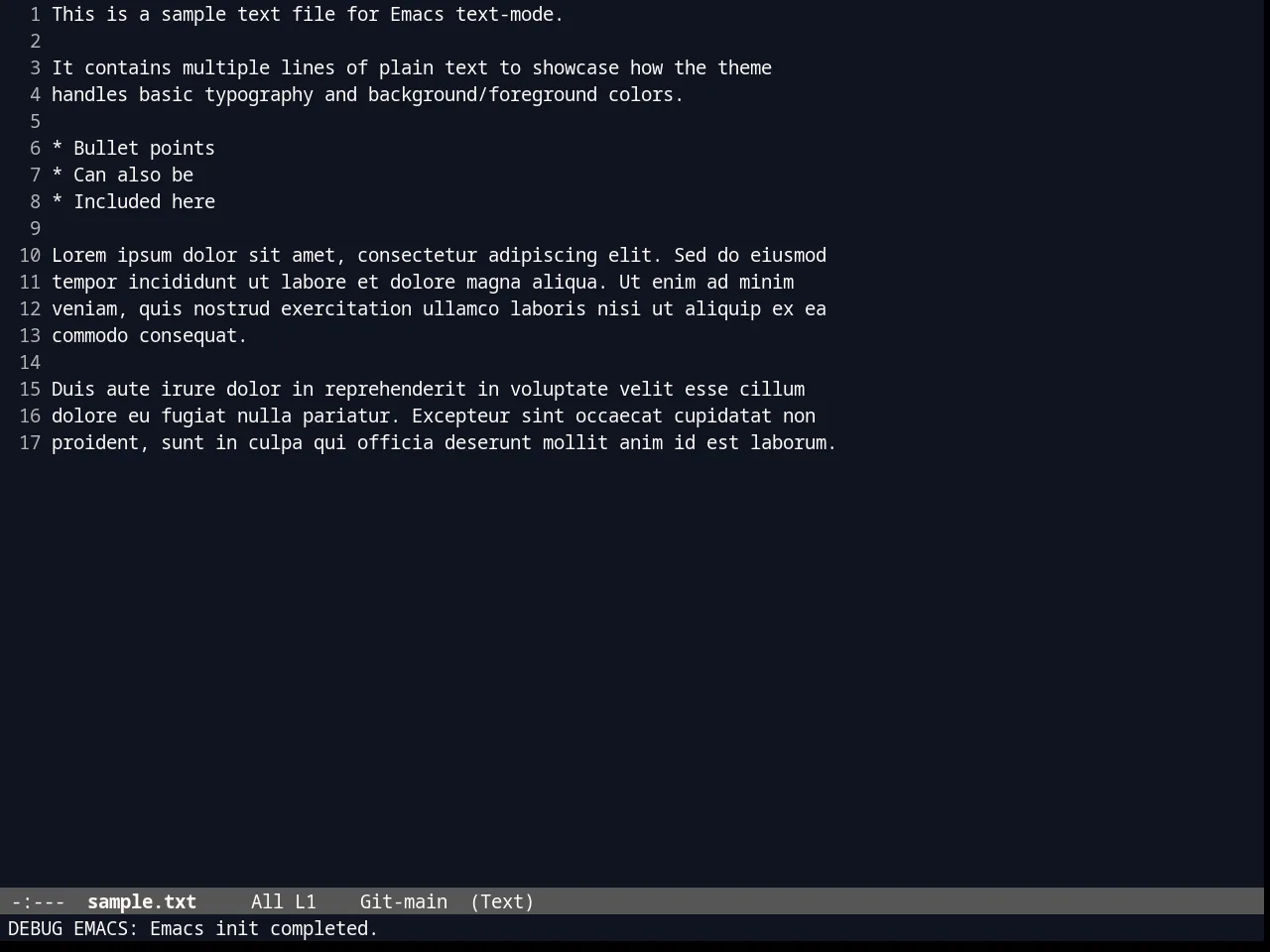 Blurb Theme in text-mode