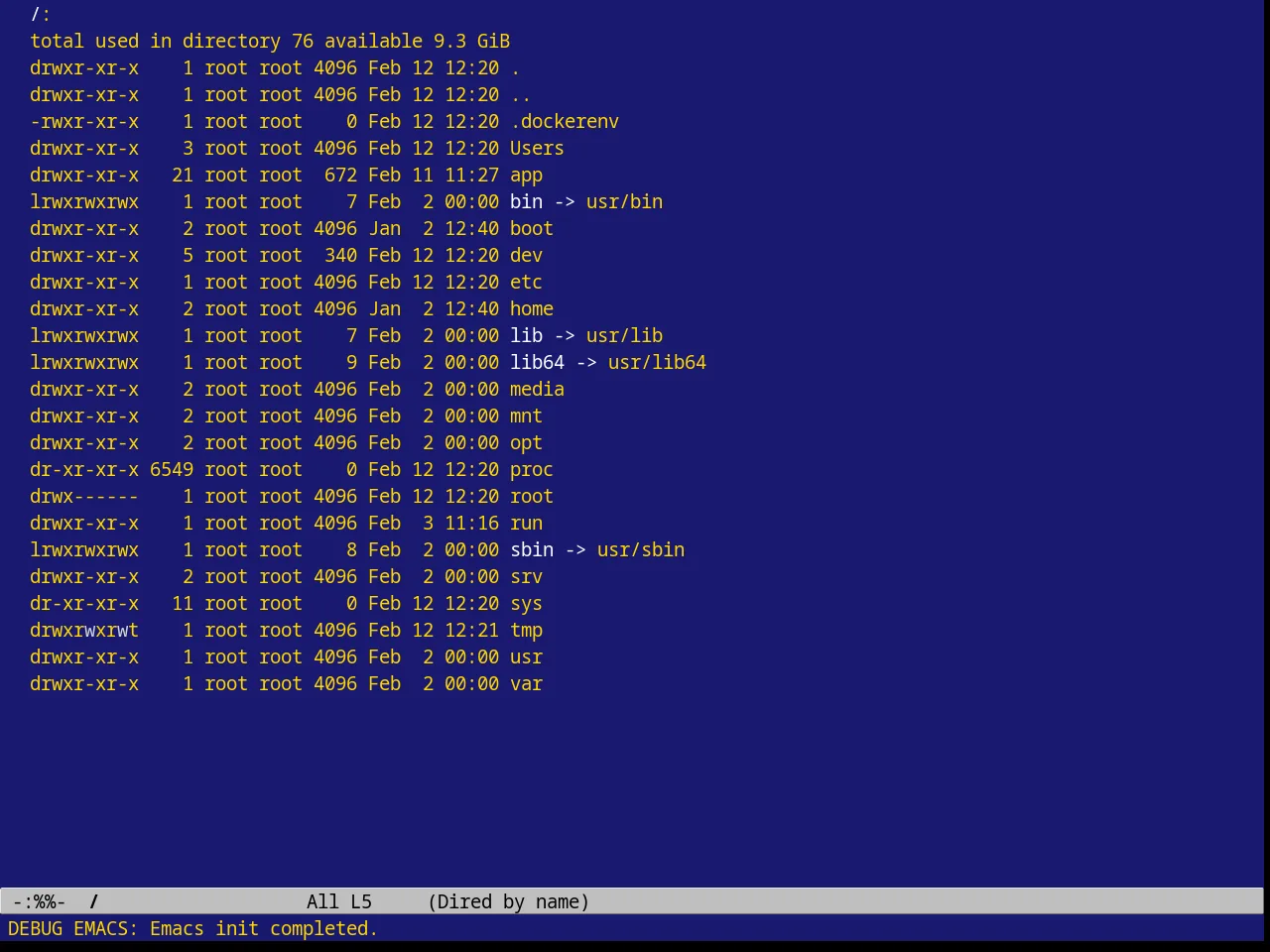 Borland Blue Theme in dired