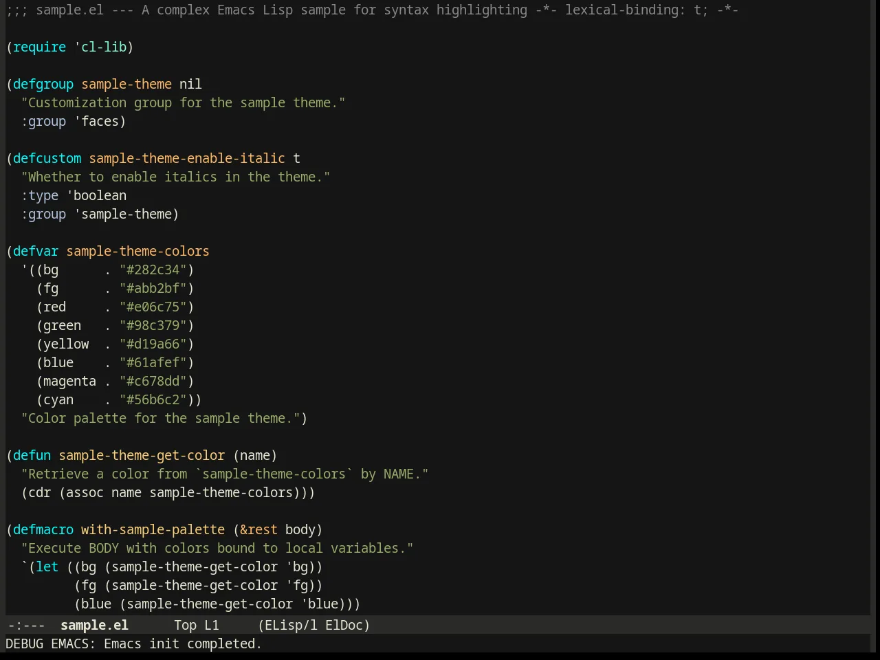 Boron Theme in emacs-lisp-mode