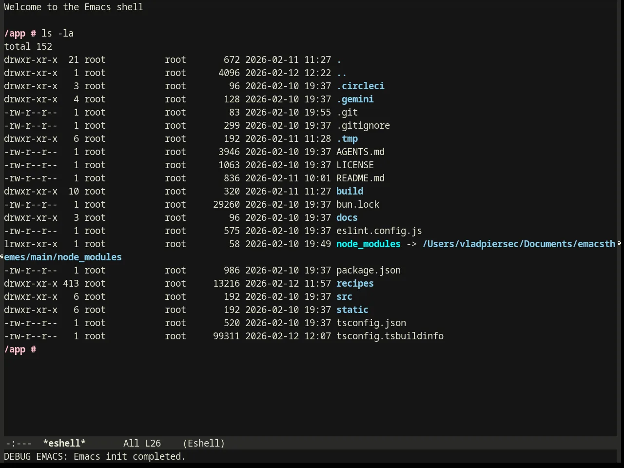 Boron Theme in eshell