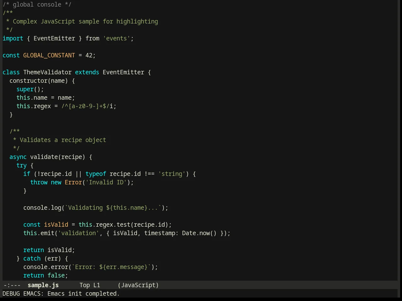 Boron Theme in javascript-mode