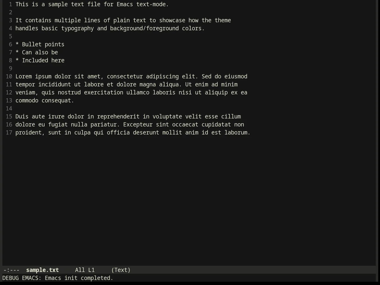 Boron Theme in text-mode