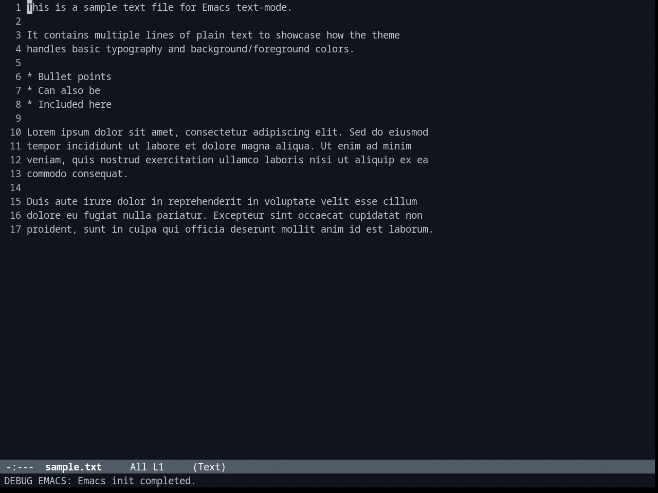 Brin Theme in text-mode