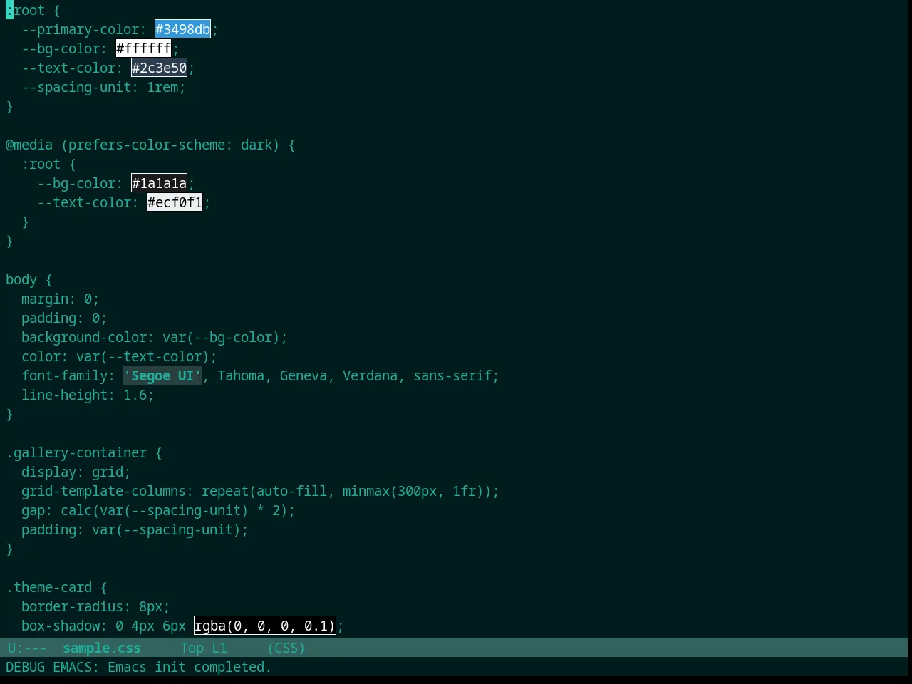 Broceliande Theme in css-mode