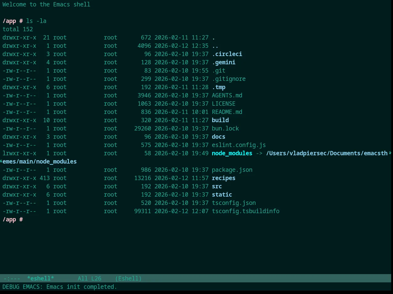Broceliande Theme in eshell