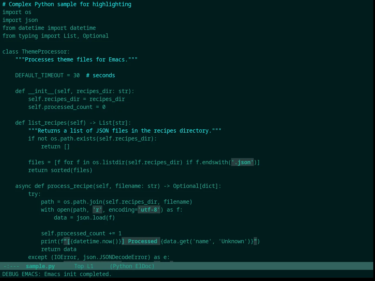 Broceliande Theme in python-mode