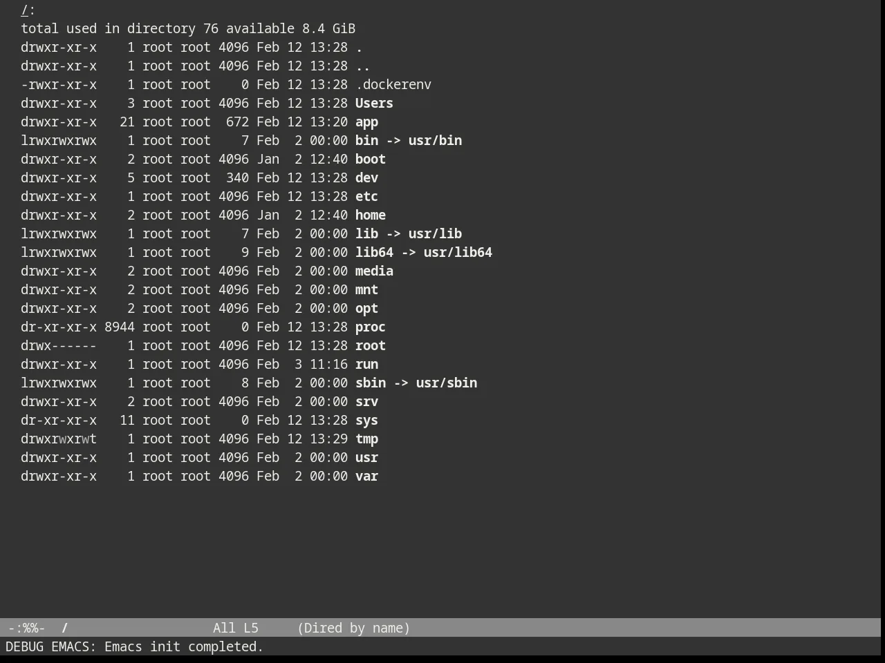 Brutalist Dark Theme in dired