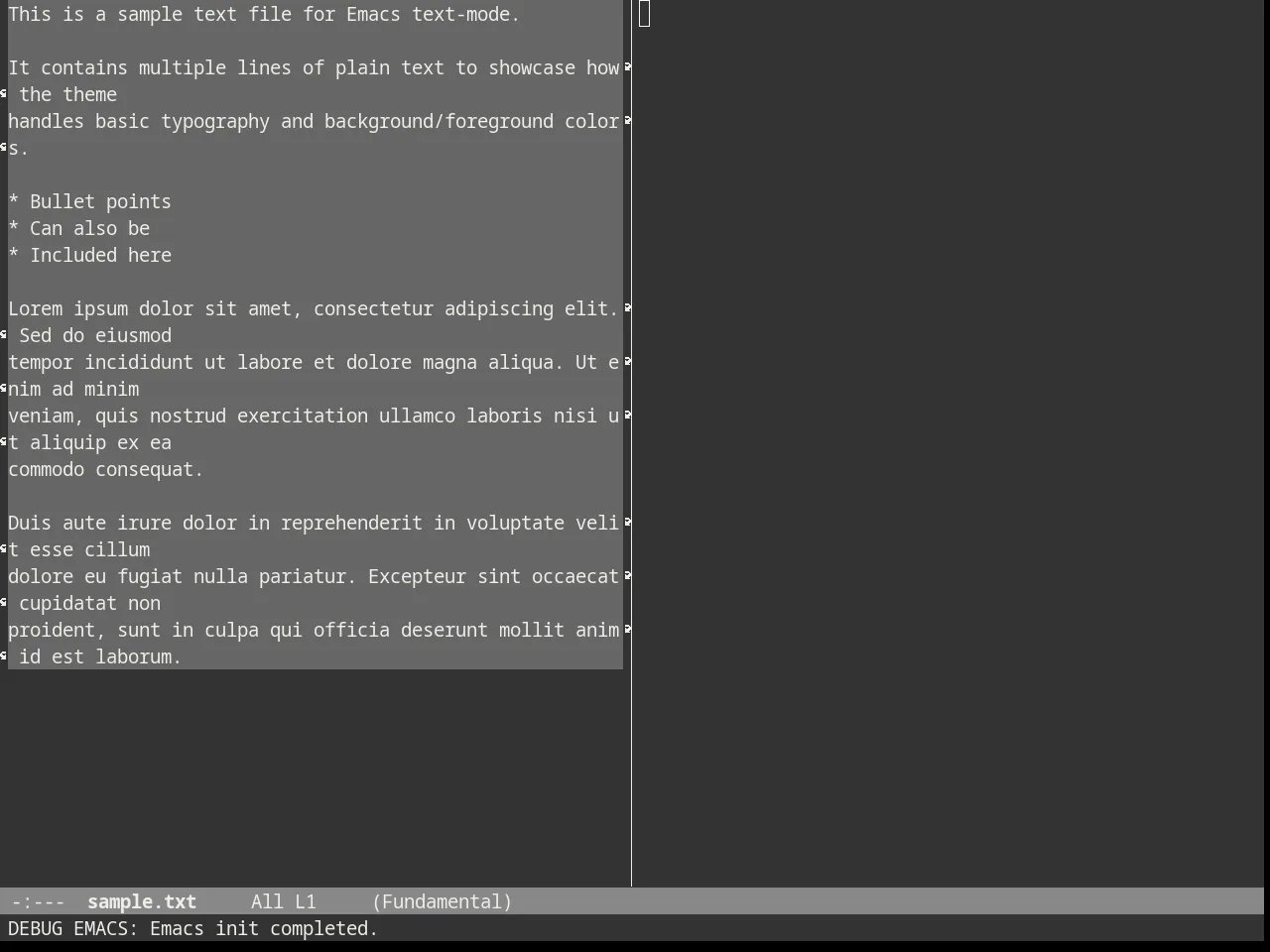 Brutalist Dark Theme in fundamental-mode