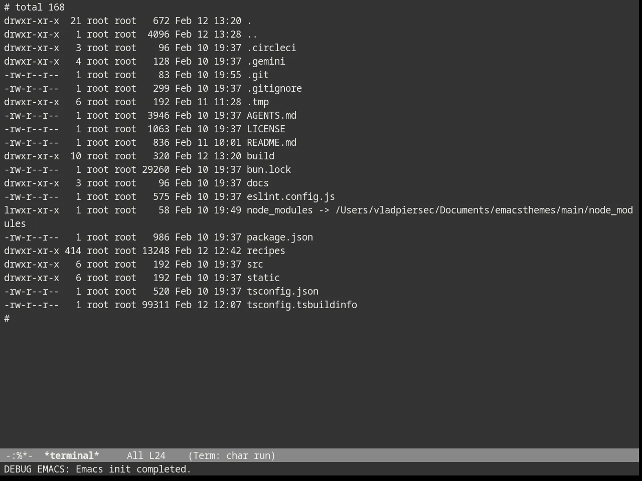 Brutalist Dark Theme in term