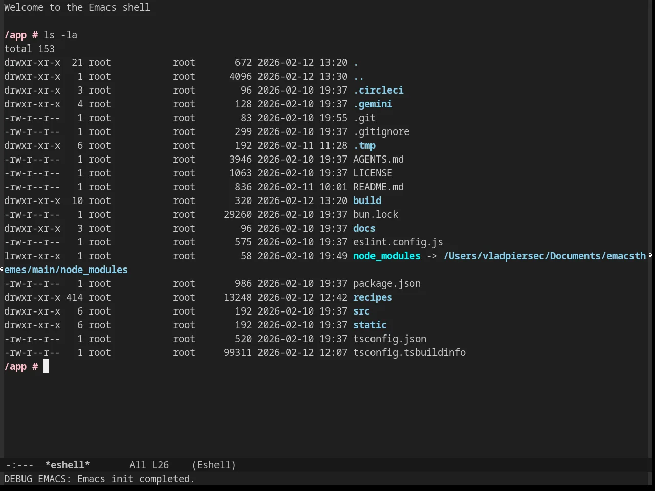 Bubbleberry Theme in eshell