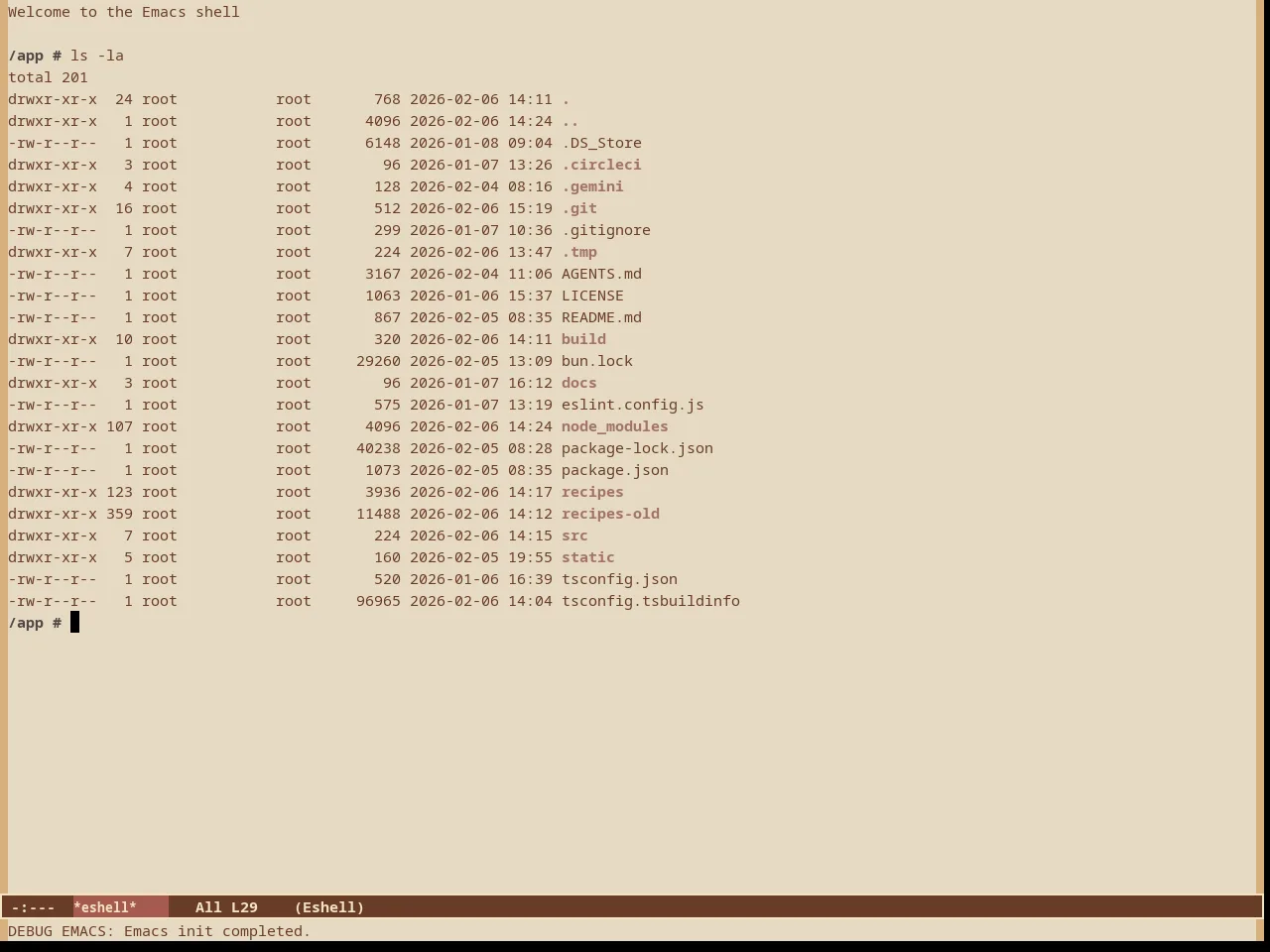 cacao-theme in eshell