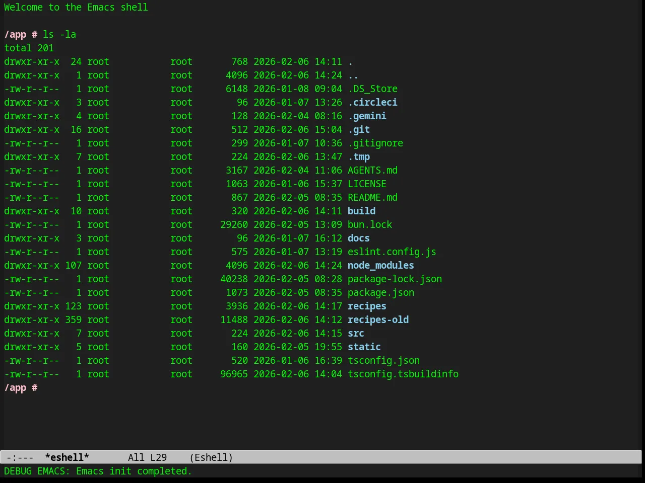 Calm Forest Theme in eshell