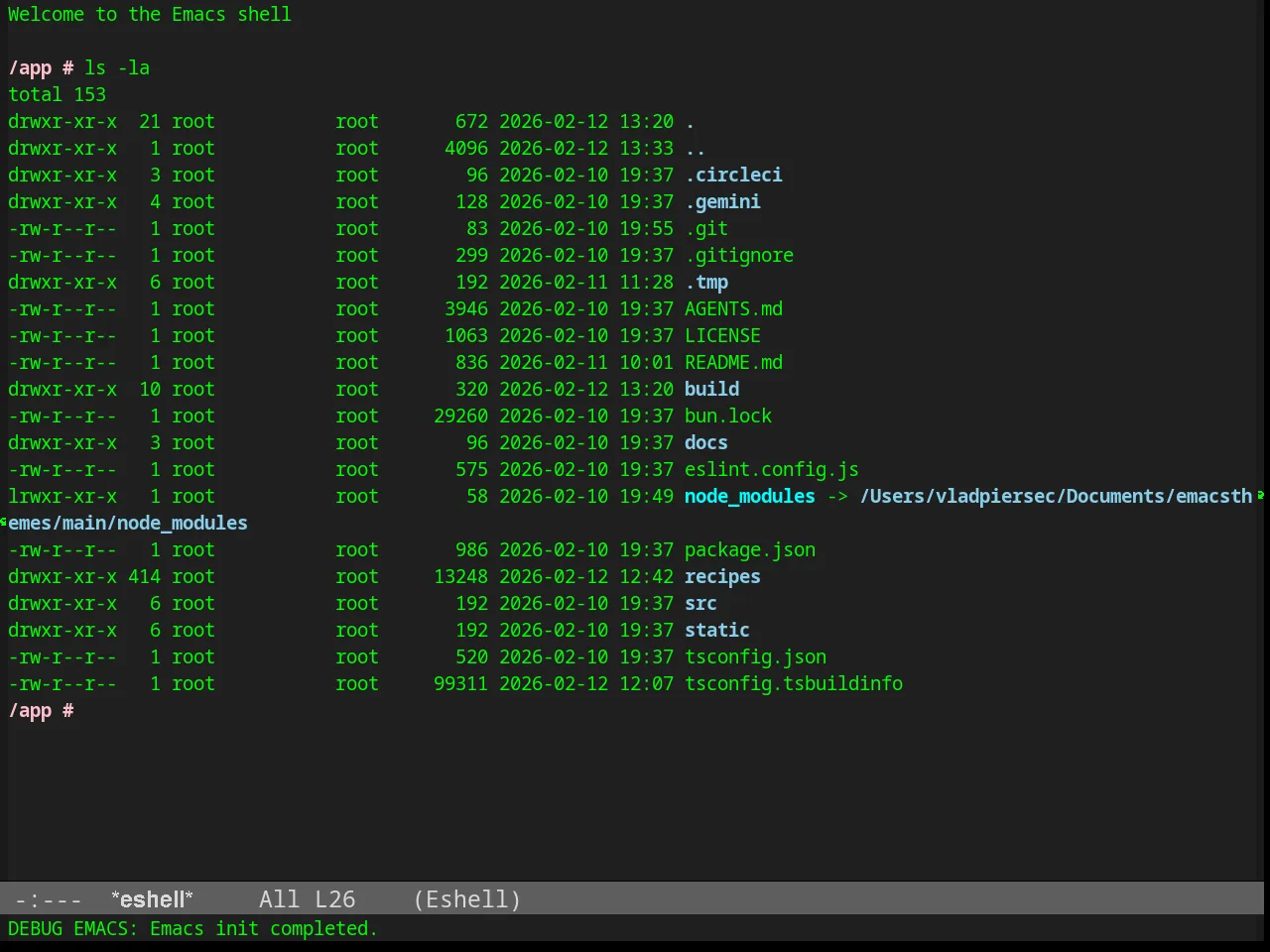 Calmer Forest Theme in eshell
