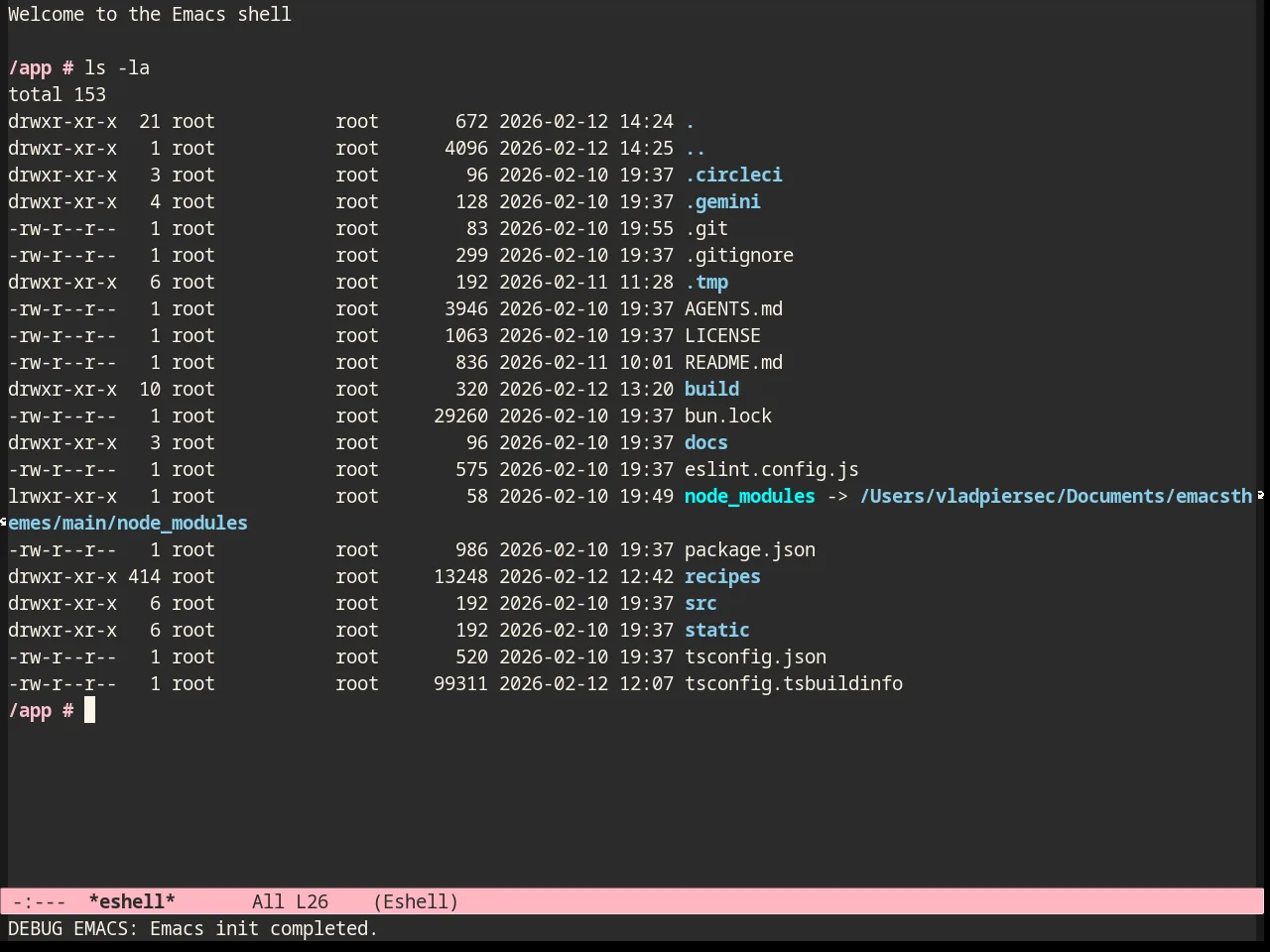 Caroline Theme in eshell