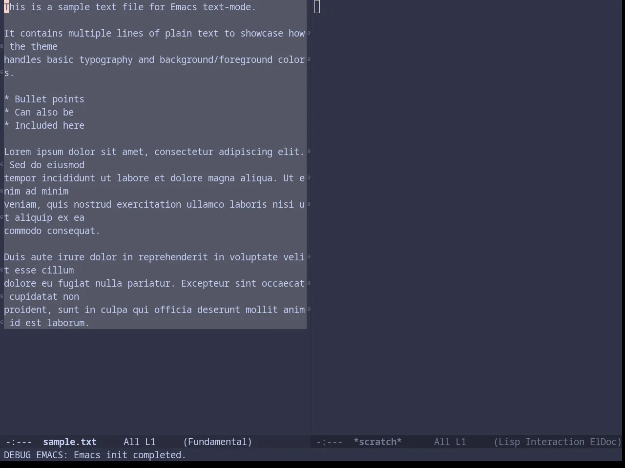 Catppuccin Frappe Theme in fundamental-mode