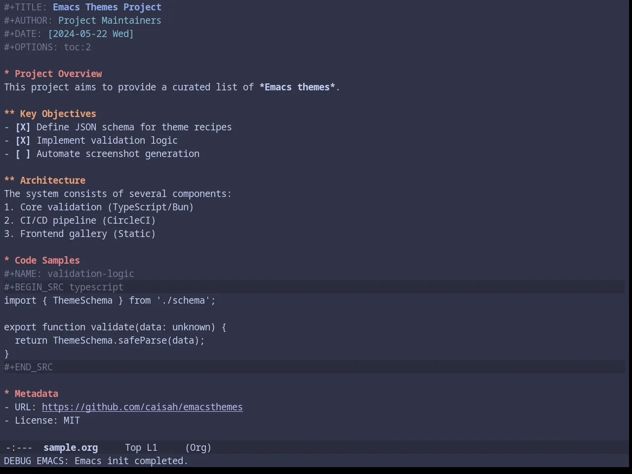 Catppuccin Frappe Theme in org-mode