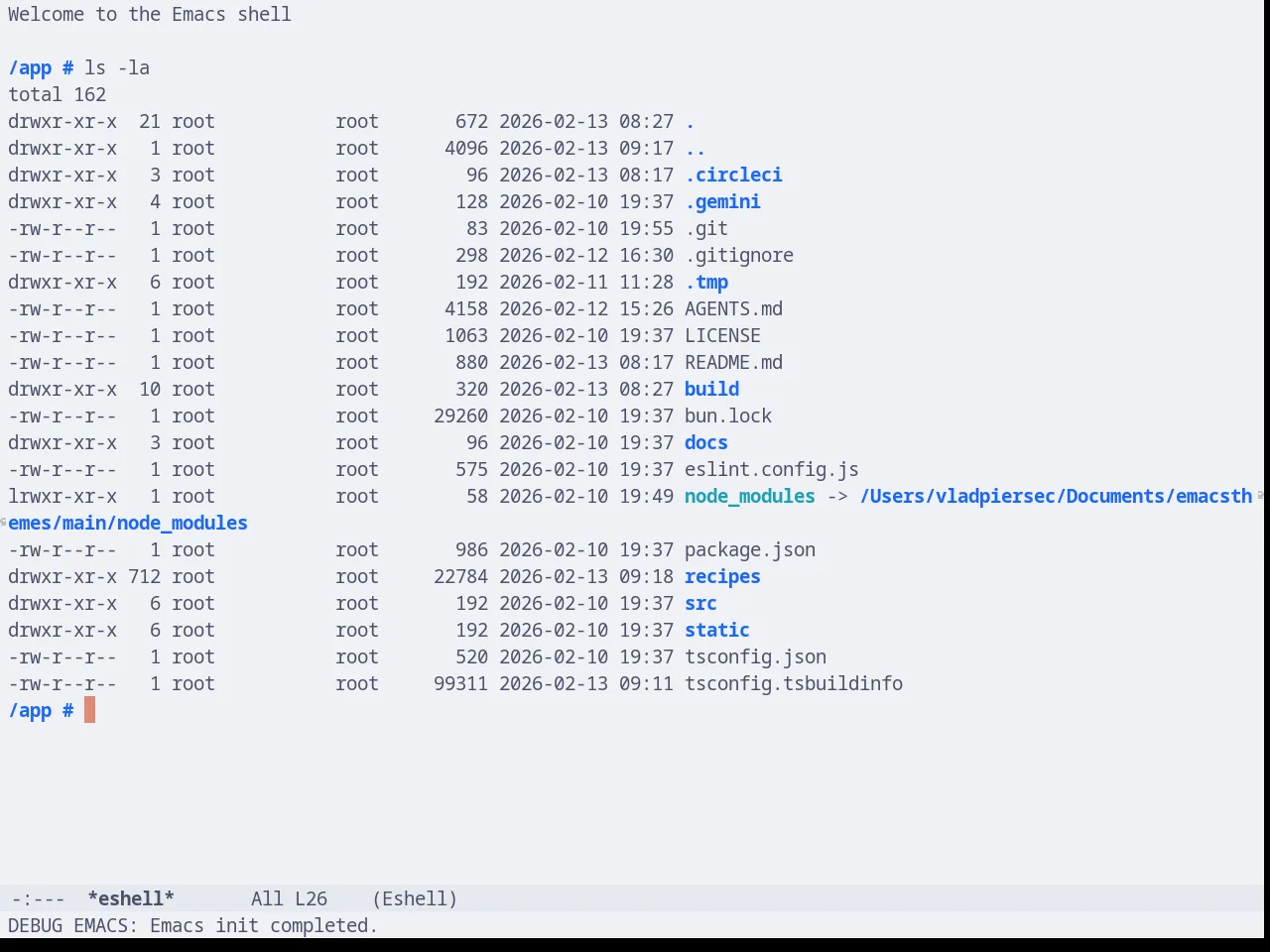 Catppuccin Latte Theme in eshell
