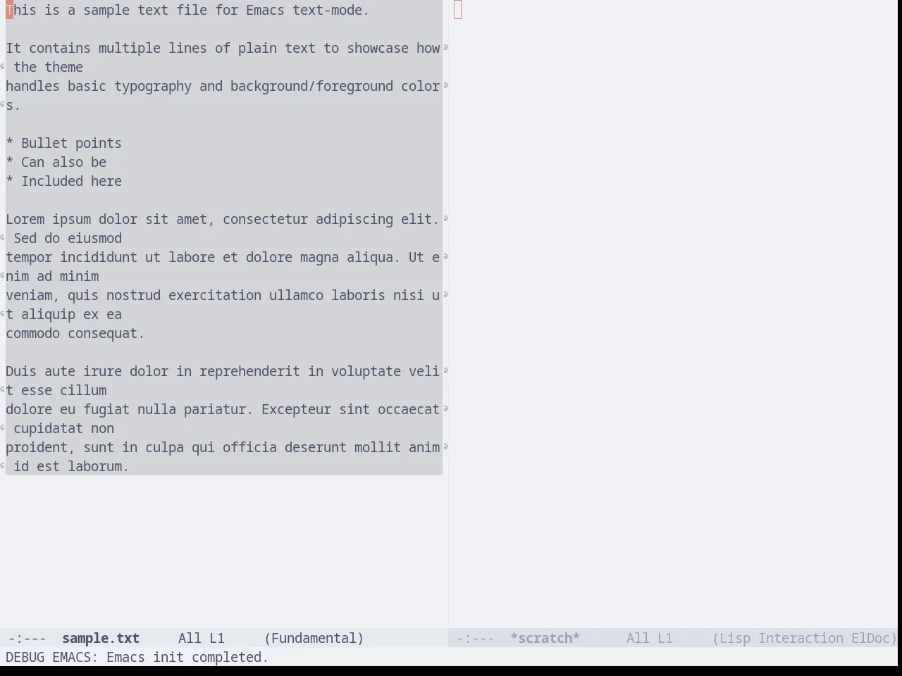 Catppuccin Latte Theme in fundamental-mode