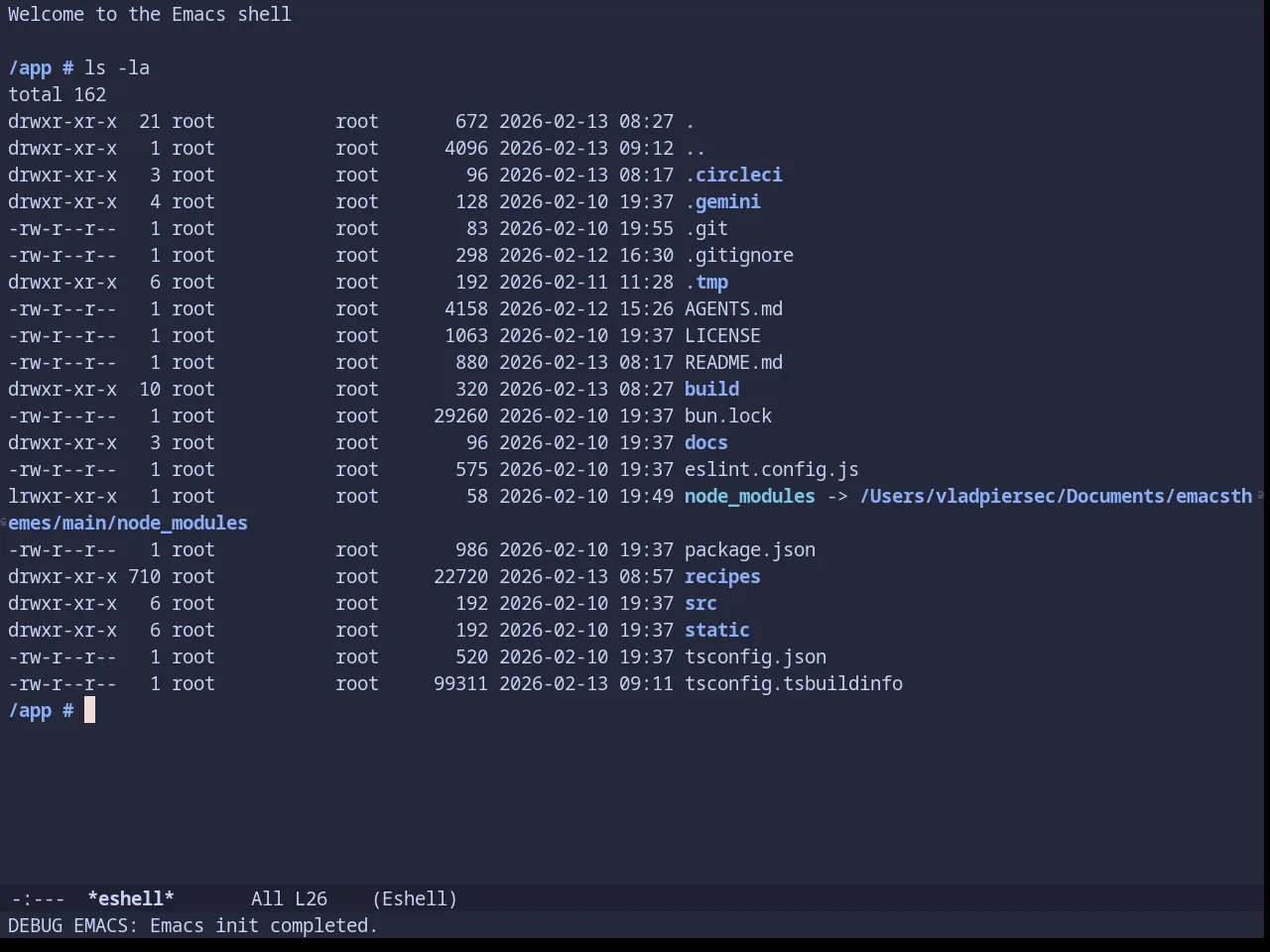 Catppuccin Macchiato Theme in eshell