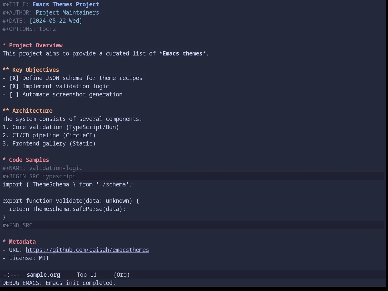Catppuccin Macchiato Theme in org-mode