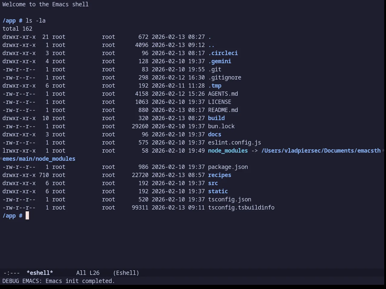 Catppuccin Mocha Theme in eshell