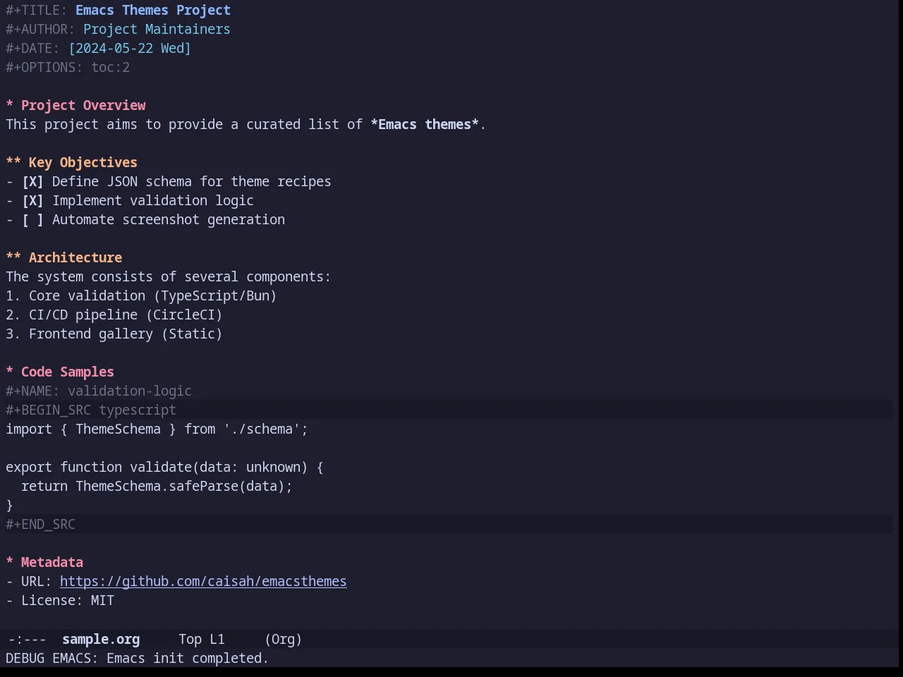 Catppuccin Mocha Theme in org-mode