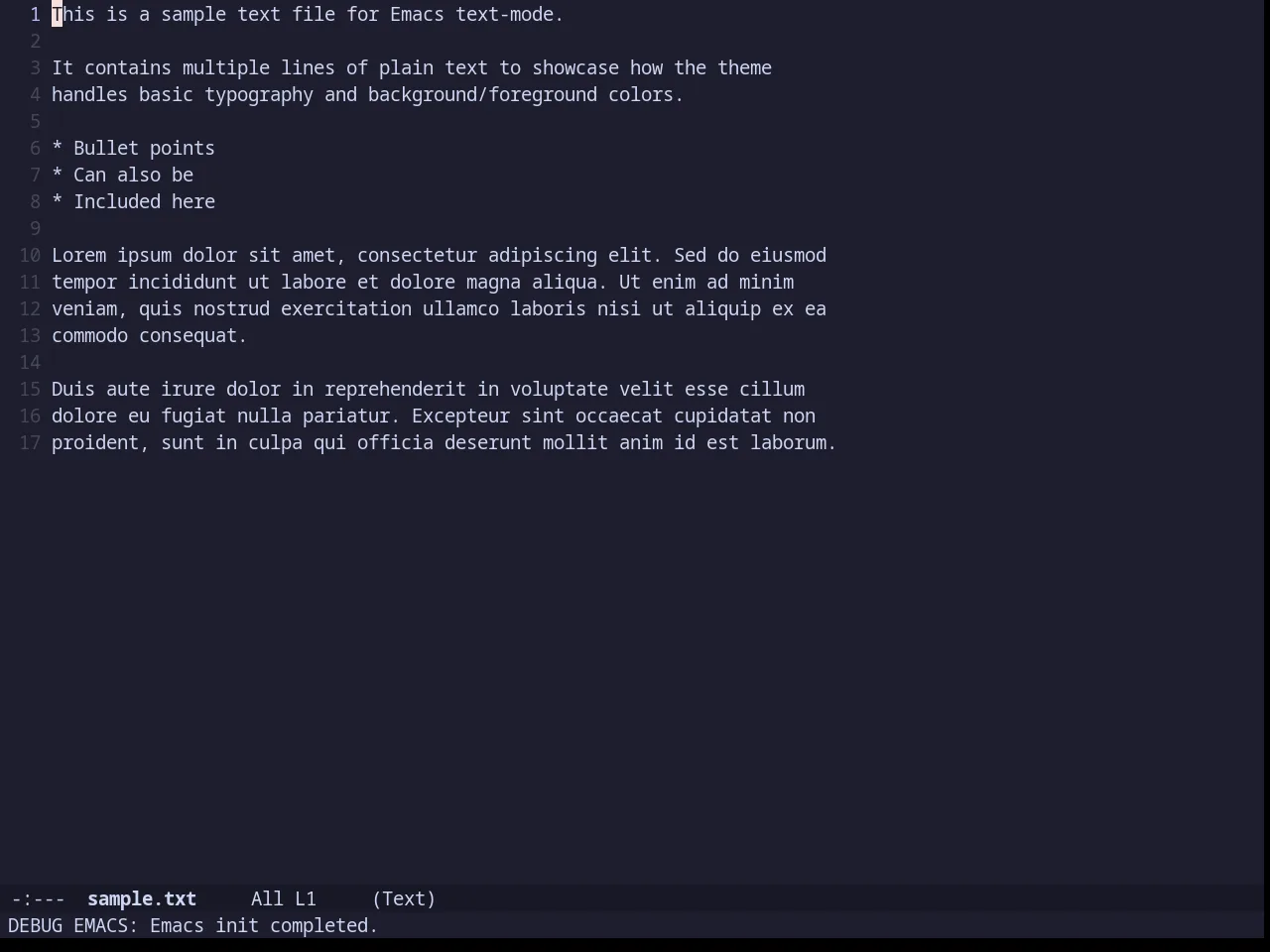Catppuccin Mocha Theme in text-mode