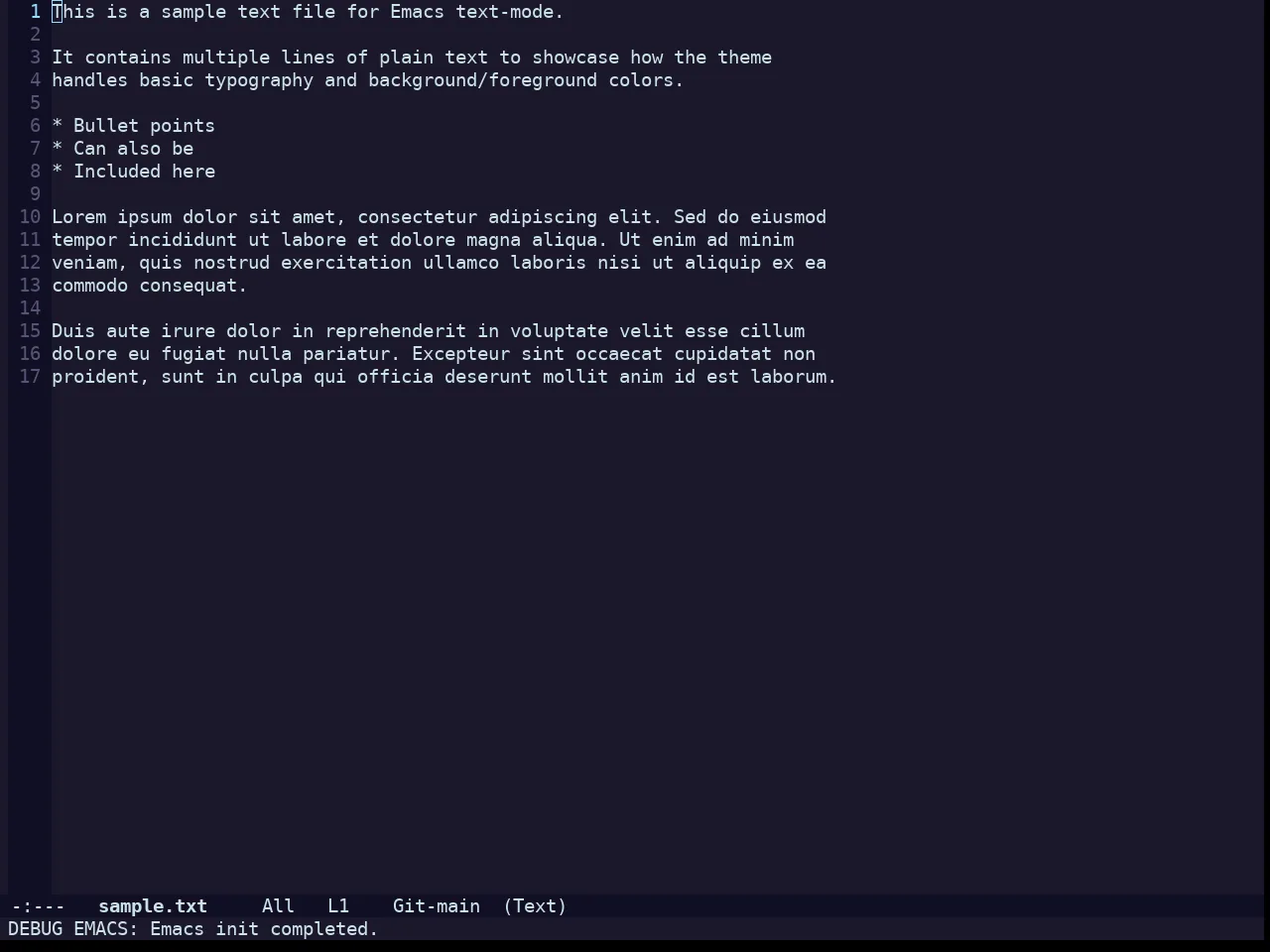 Challenger Deep Theme in text-mode