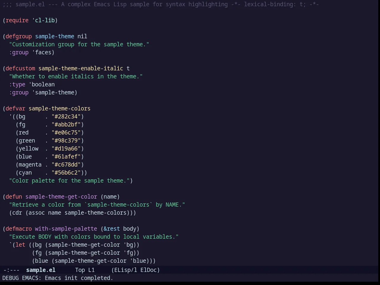 Challenger Theme in emacs-lisp-mode