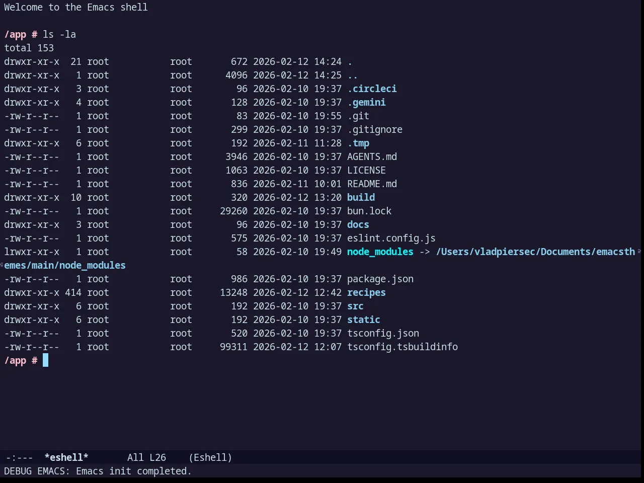 Challenger Theme in eshell