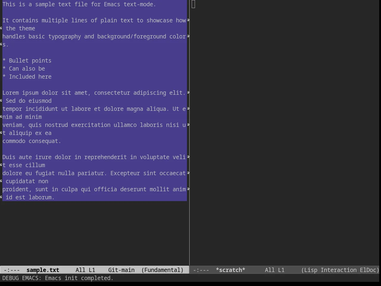 Charcoal Black Theme in fundamental-mode