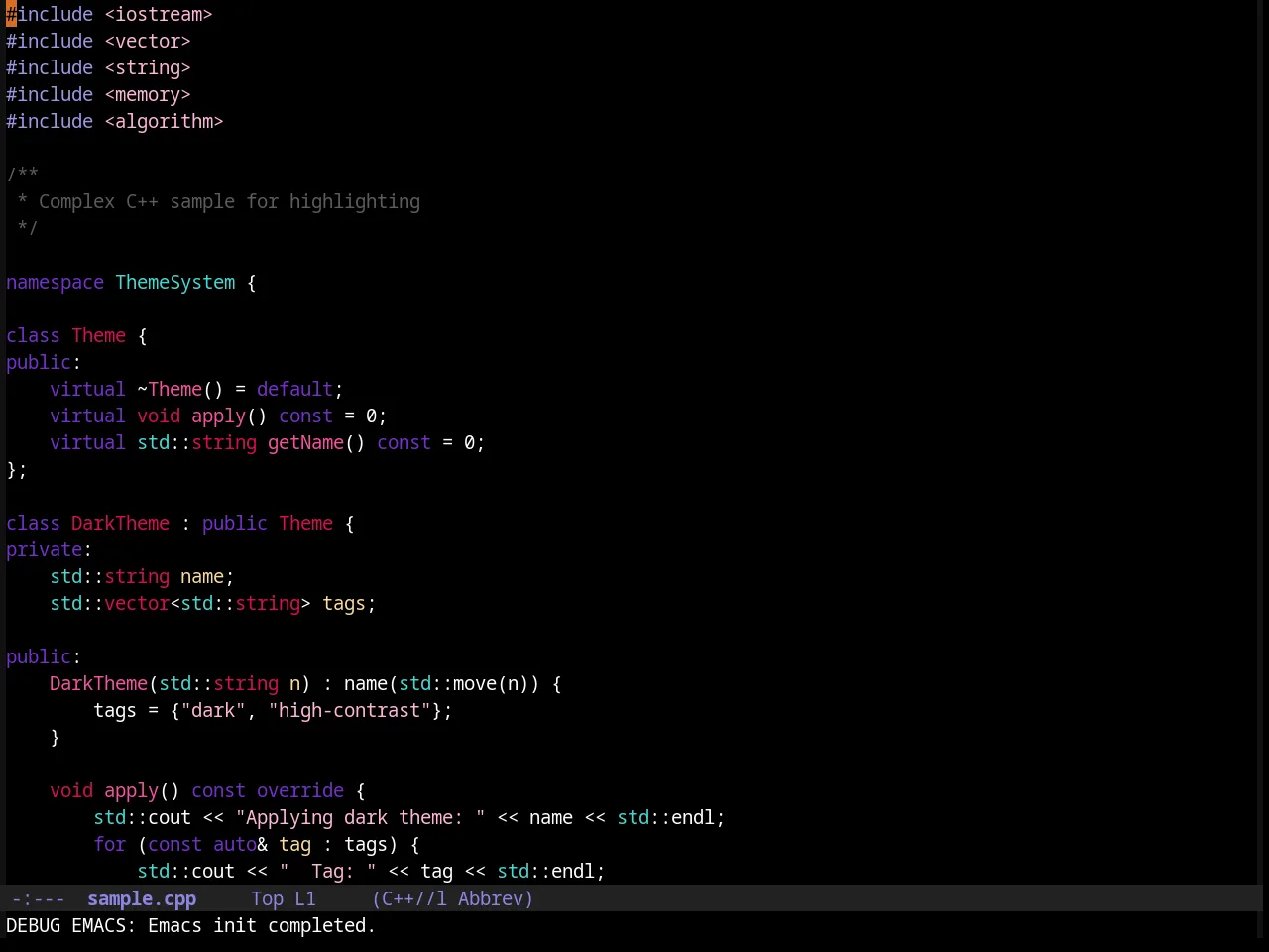 Cherry Blossom Theme in c++-mode