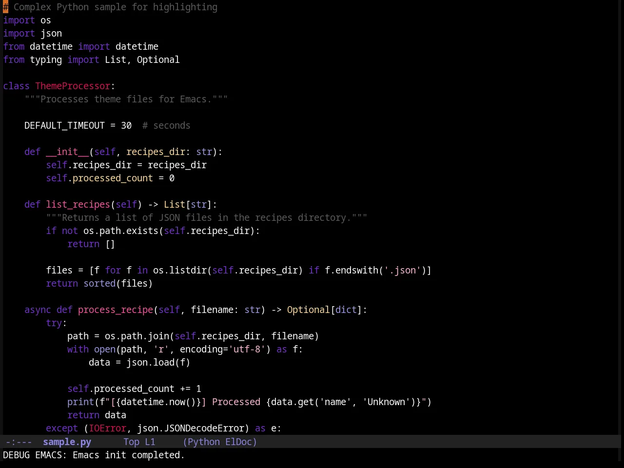 Cherry Blossom Theme in python-mode