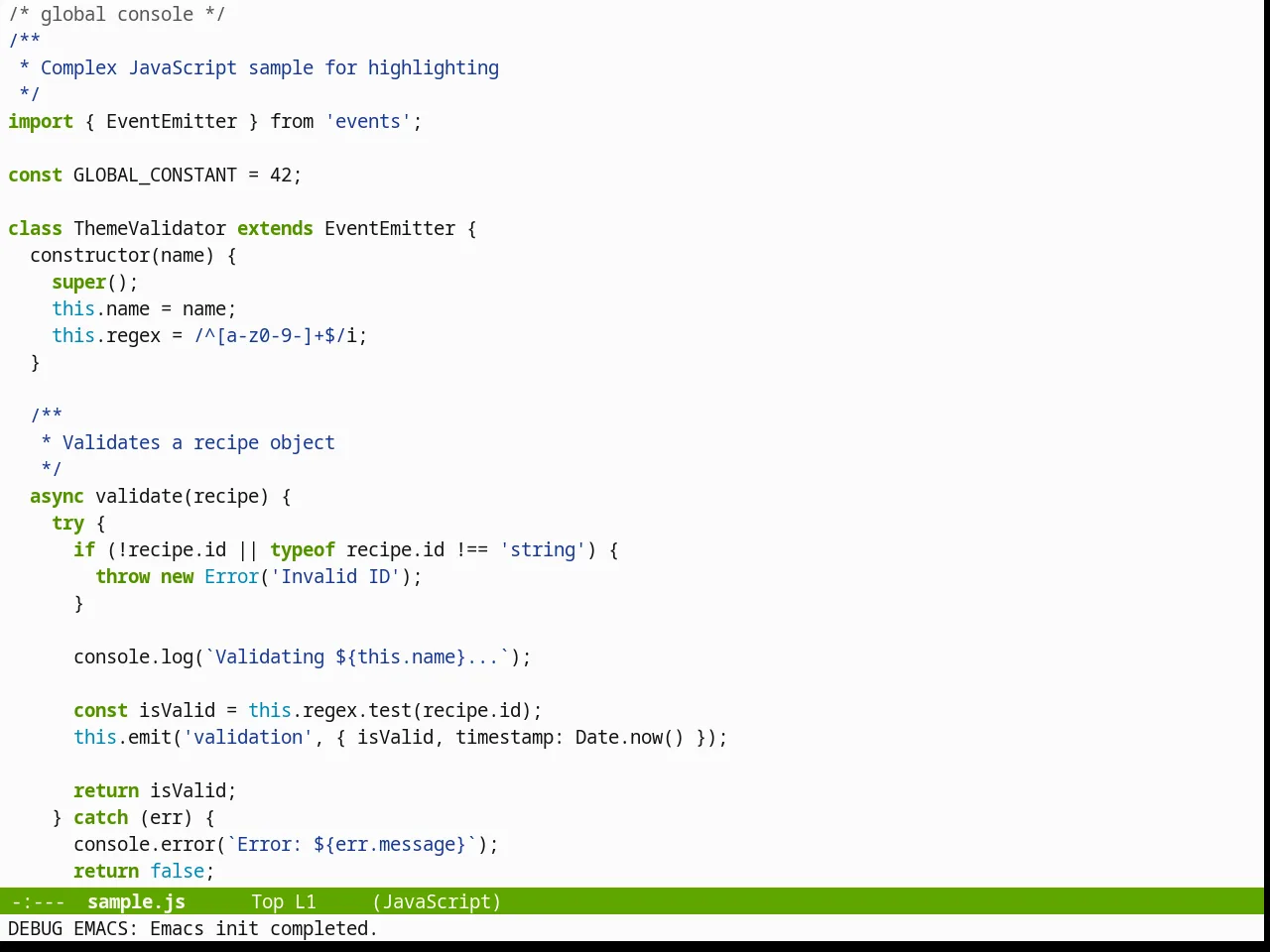Chyla Theme in javascript-mode