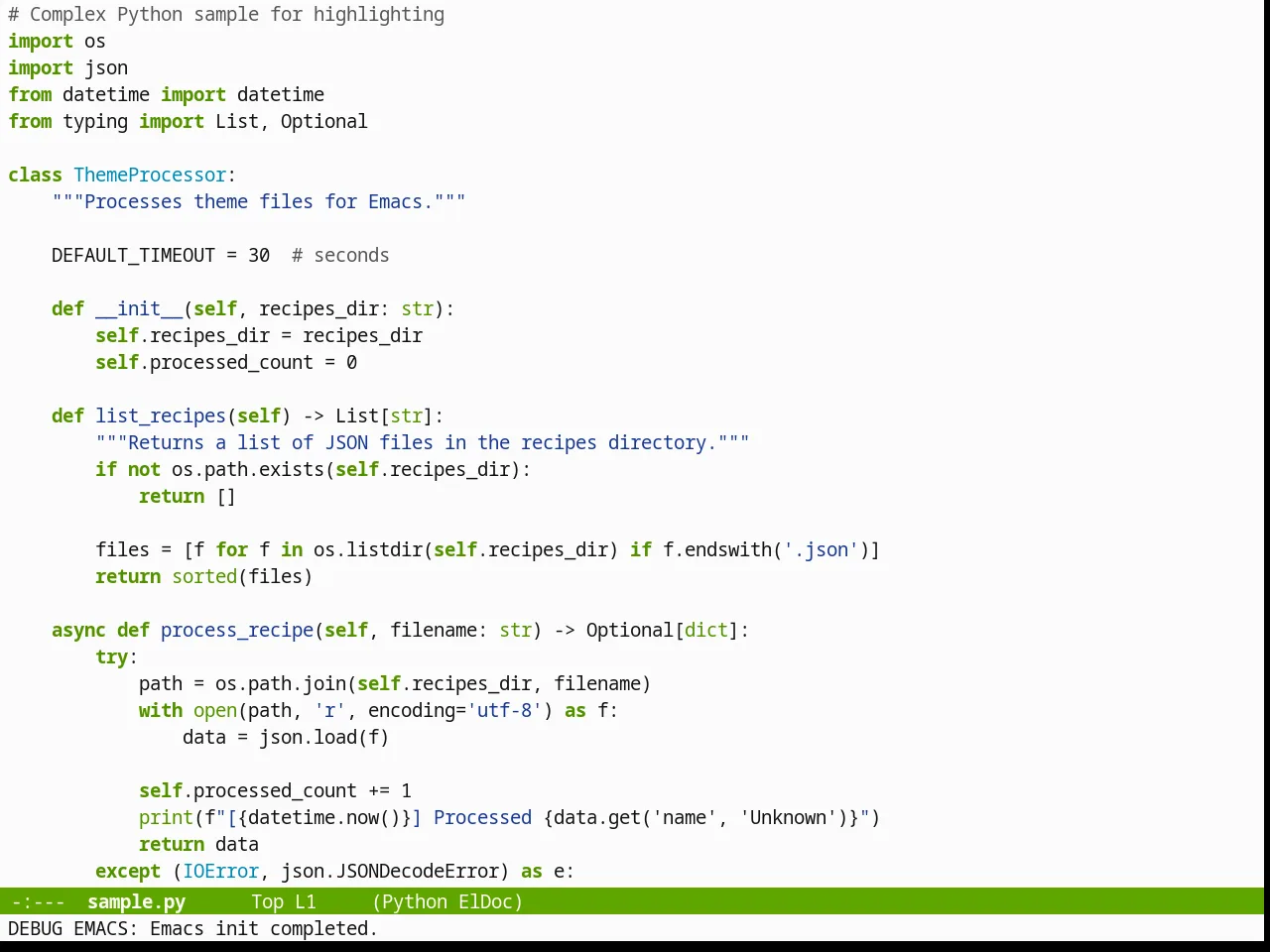 Chyla Theme in python-mode
